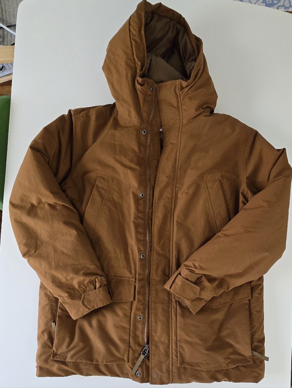 Men's Insulated Hooded Parka Jacket - Brown